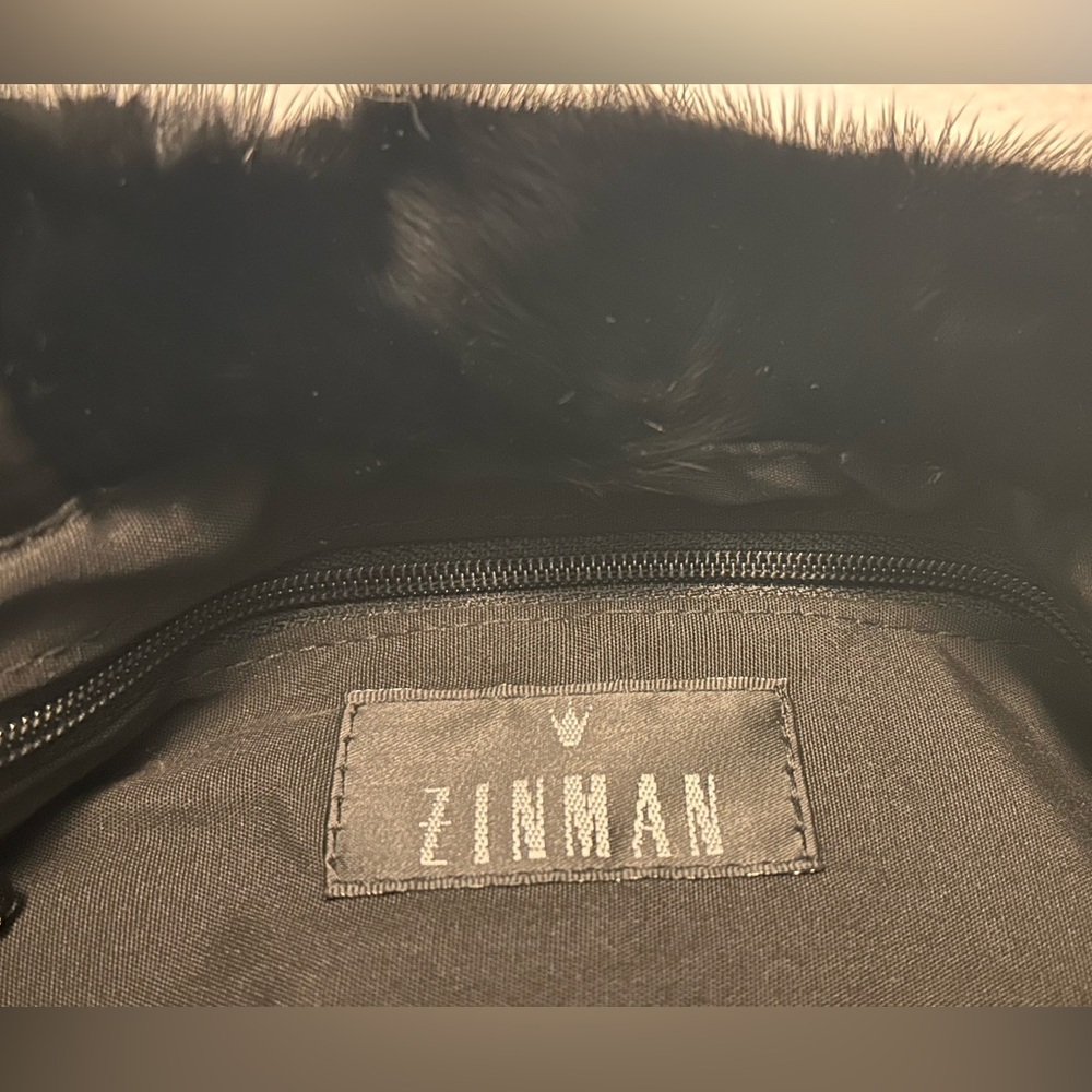 Elegant Black Zinman Fur Women's Bag - Picture 2 of 6